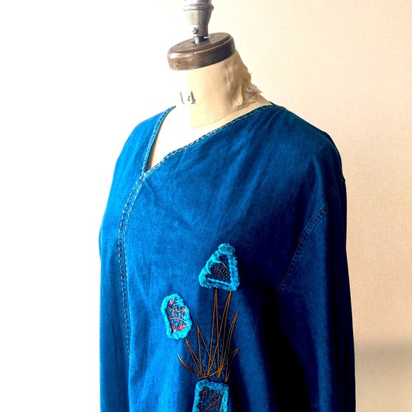 NWOT Artisan Denim  Womens long sleeve maxi dress size XL - Picture 7 of 9